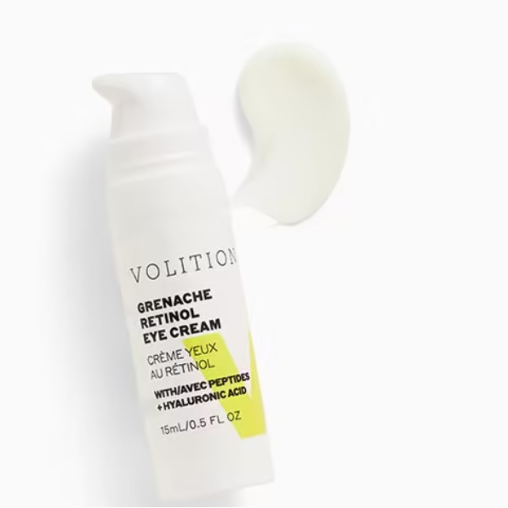 VOLITION BEAUTY Grenache Retinol Eye Cream NEW W/AVEC peptides & hyaluronic acid